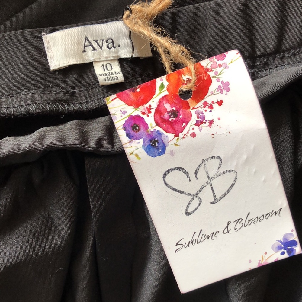 AVA Infinity Dress or Convertible Dress, Black, maxi length, spandex, Size 10 - Picture 15 of 15